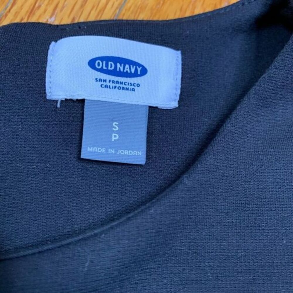 Old Navy comfy knee-length dress size SP black zipper back - Picture 5 of 6